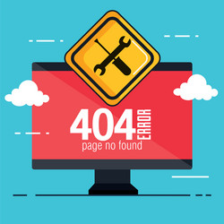 404 connection error icons vector