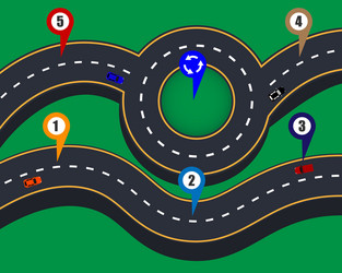 design of road infographic patterns with markings vector image
