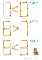 in each task add 1 matchstick to make vector image