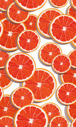 Overlapping Orange Slice Pattern vector image