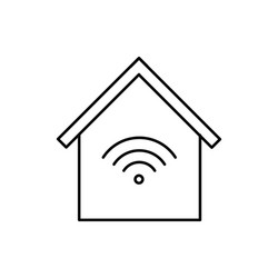 Smart home technology wireless single isolated vector