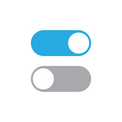 Toggle switch icon on and off position simple vector