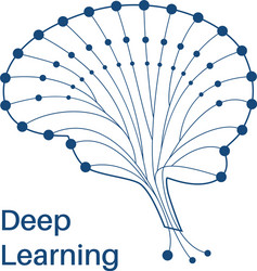 artificial brain formed ai neural network vector image