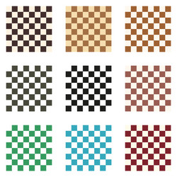 Checkerboard Patterns in Various Colors vector image