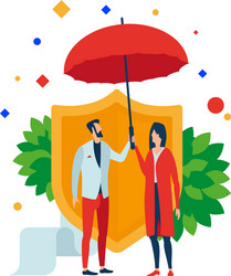insurance separate objects isolate vector image