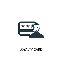 loyalty card icon simple element vector image