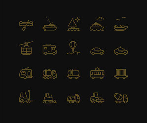 Transportation icons side view part ii vector