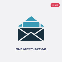two color envelope with message icon from user vector image