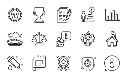 business icons set included icon as diagram graph vector