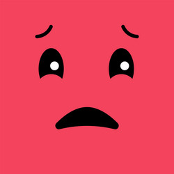 Confused sad funny emotion emoji face vector