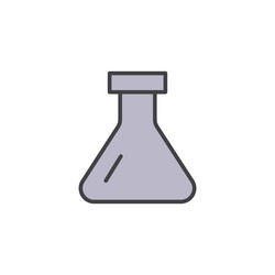 flask icon in colored version vector image