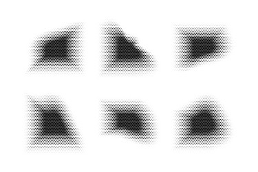 halftone hexagon pattern reprographic technique vector image