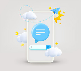 searching media using internet 3d vector image