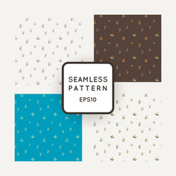 set of four abstract seamless patterns vector image