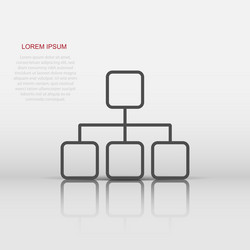 structure diagram icon in flat style chart vector image