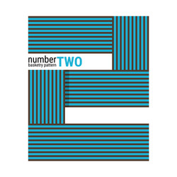 2 - unique number shape design basketry pattern vector image