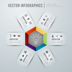 abstract infographic design workflow layout vector image
