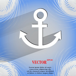 Anchor flat modern web design on a geometric vector