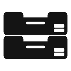 archive icon representing data storage for web vector image
