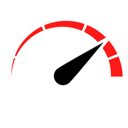 gauge meter level indicator icon symbol vector image