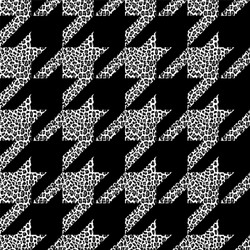 Houndstooth & Leopard Print Pattern vector image