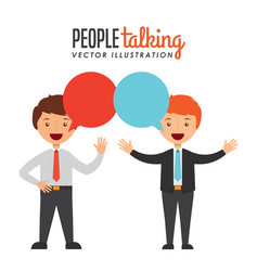 People talking Royalty Free Vector Image - VectorStock