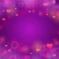 Purple background with hearts vector