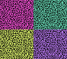 Retro Leopard Seamless Patterns vector image