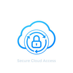 Secure Cloud Access Icon vector image