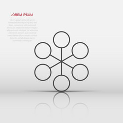structure diagram icon in flat style chart vector image