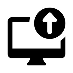 uploading data from computer to online storage vector image