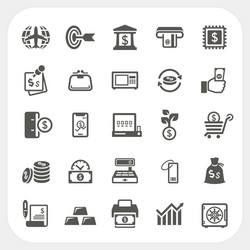 business and finance icons set vector