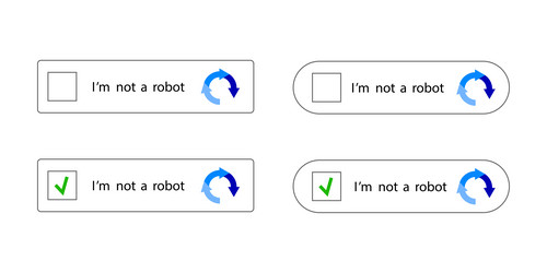 captcha icons web site protection person vector