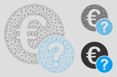 euro status mesh network model and triangle vector image