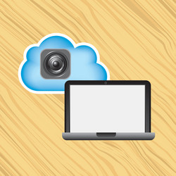 cloud computing design vector image