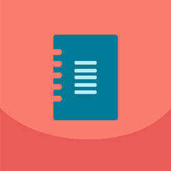 flat style blank with spiral realistic notepad vector image