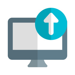 uploading data from computer to online storage vector image
