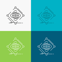 complex global internet net web icon over various vector image
