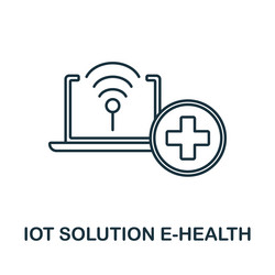 e-health icon line element from iot solution vector image