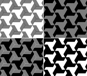 Geometric Triangle Patterns vector image