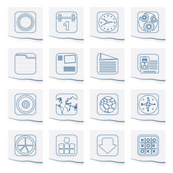 Mobile phone computer and internet icons vector