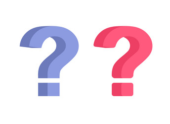 question mark icon 3d for faq help or ask query vector image