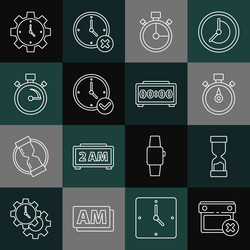 set line calendar date delete old hourglass vector image
