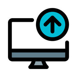 uploading data from computer to online storage vector image