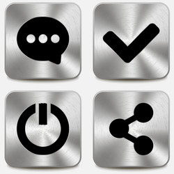 Web icons on metallic buttons set vol 6 vector