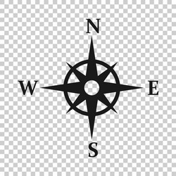 global navigation icon in transparent style vector image