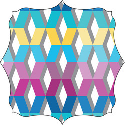 square with pattern shapes graphic background vector image