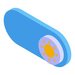 sunbathing mode toggle button showing summertime vector image