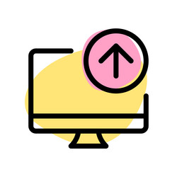 uploading data from computer to online storage vector image