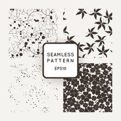 a set of four seamless patterns squares vector image